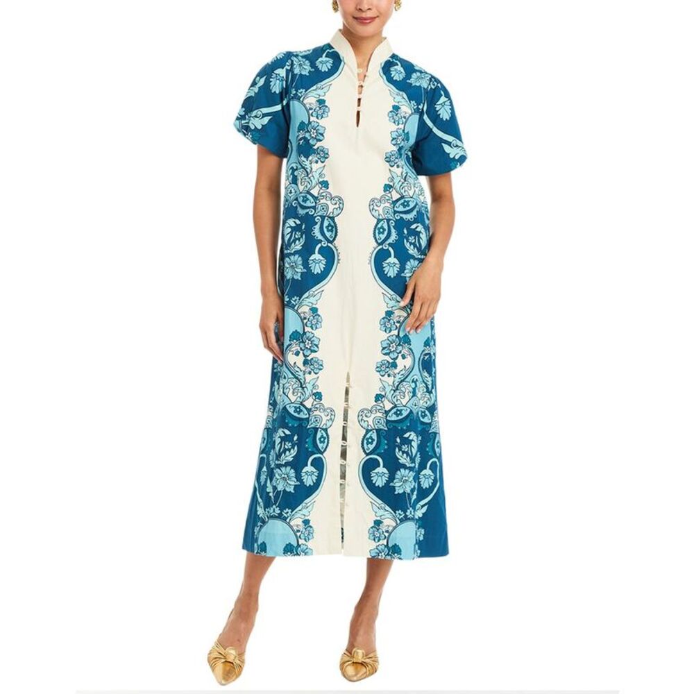 Mestiza New York Womens  Elliana Printed Barong Midi Dress